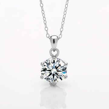 Sensational Fine Jewellery D Color 1, 2 or 3 Carat Moissanite Diamond Necklace For Women - The Jewellery Supermarket
